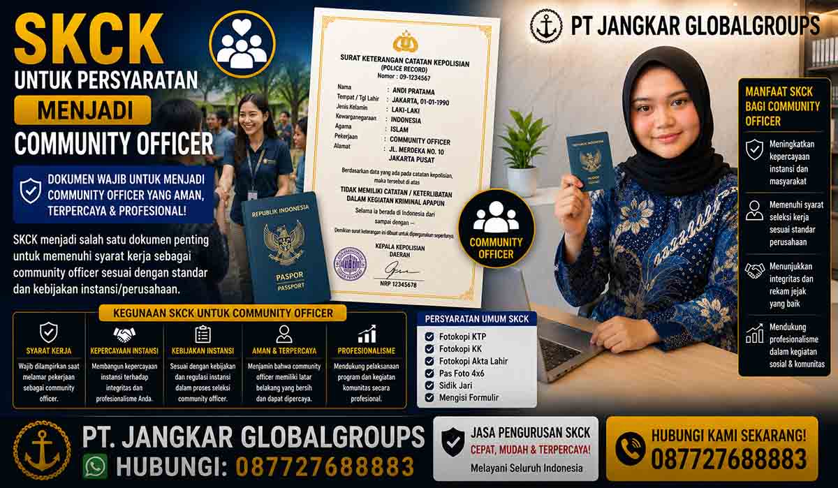 SKCK untuk Persyaratan Menjadi Community Officer