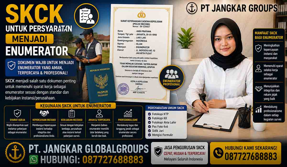 SKCK untuk Persyaratan Menjadi Enumerator