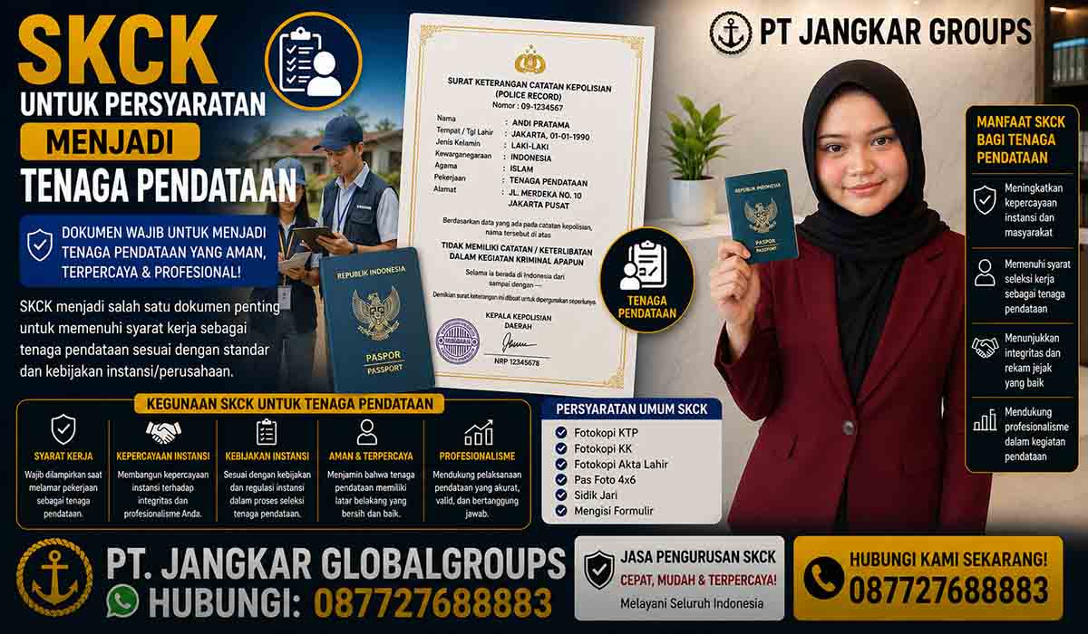 SKCK untuk Persyaratan Menjadi Tenaga Pendataan